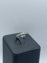 Load image into Gallery viewer, 14k White Gold Half Diamond Wedding Band - Featuring 0.35ctw Round Diamonds
