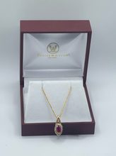 Load image into Gallery viewer, Ruby and Diamond Pendant in 14k Yellow Gold
