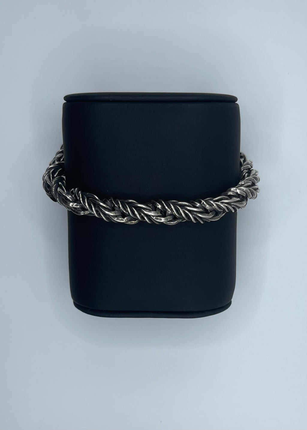 Men's Handmade Italian .925 9mm Twisted Rope Chain Bracelet
