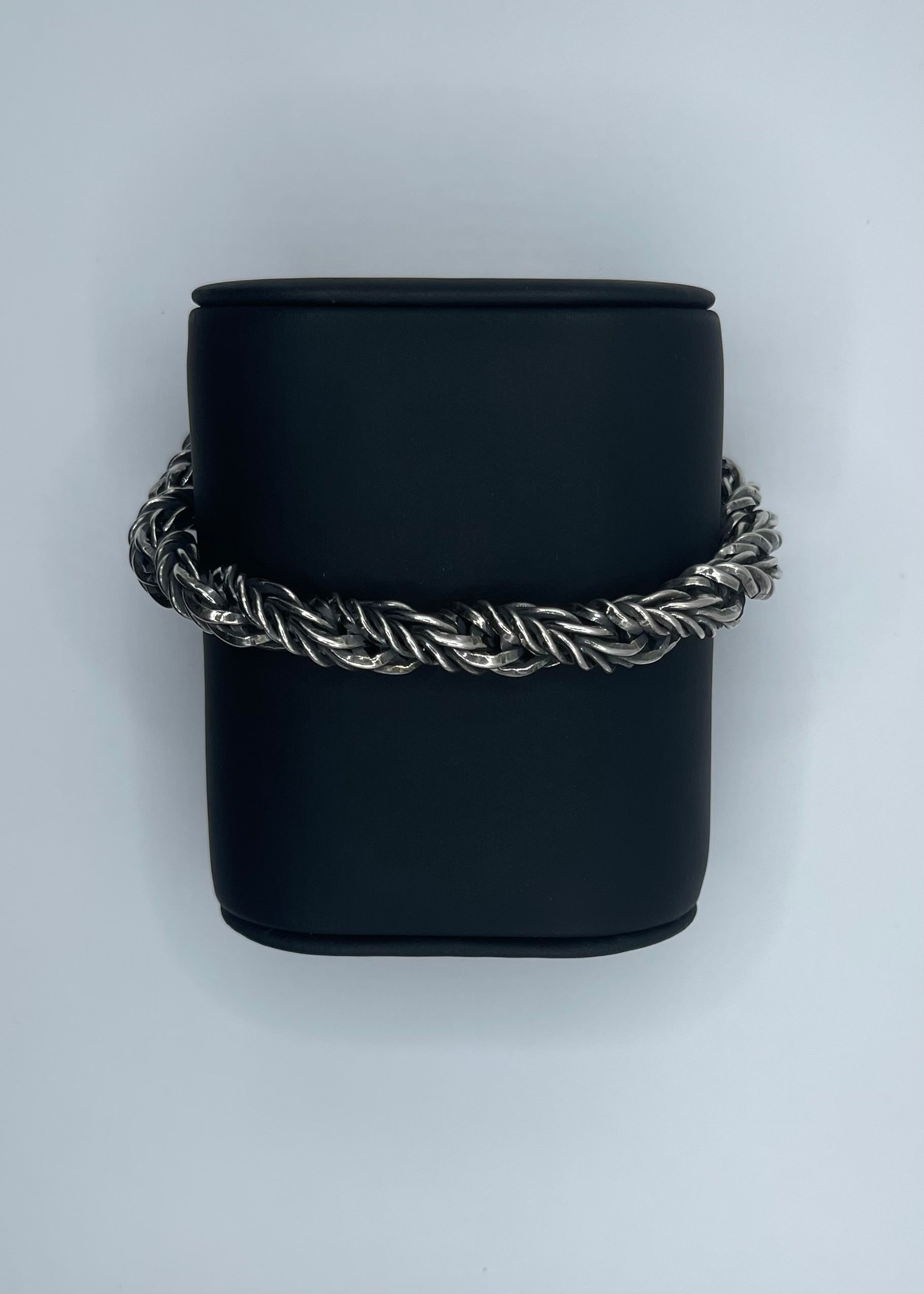 Men's Handmade Italian .925 9mm Twisted Rope Chain Bracelet