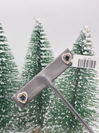 Heart Shaped Sapphire Stud Earrings