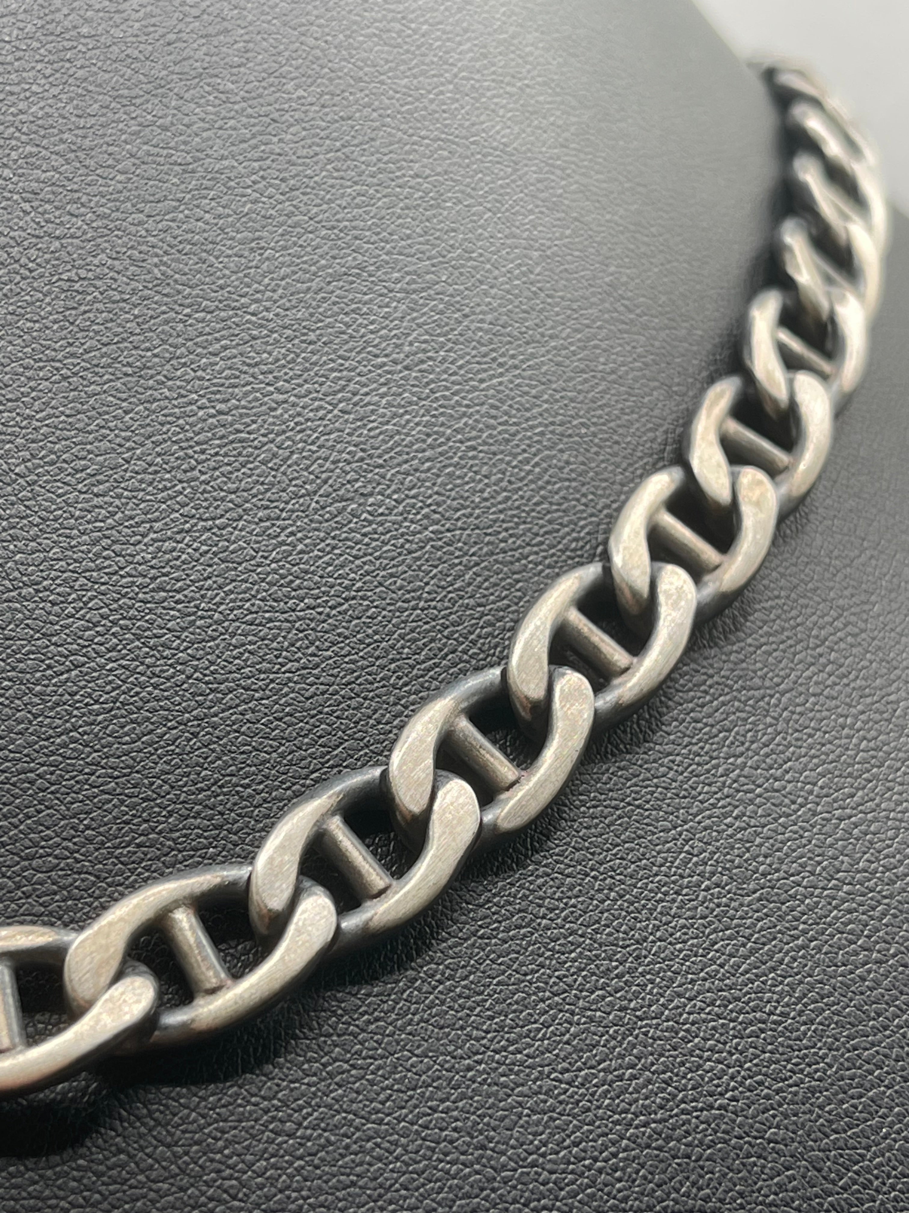 Men's Handmade Italian .925 10mm Mariner Chain Necklace