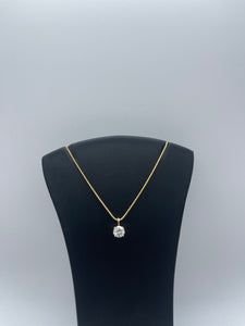 0.50ct Round G VS Diamond Pendant in 14k Yellow Gold