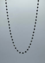 Load image into Gallery viewer, 18k White Gold Black Faceted Diamond Necklace
