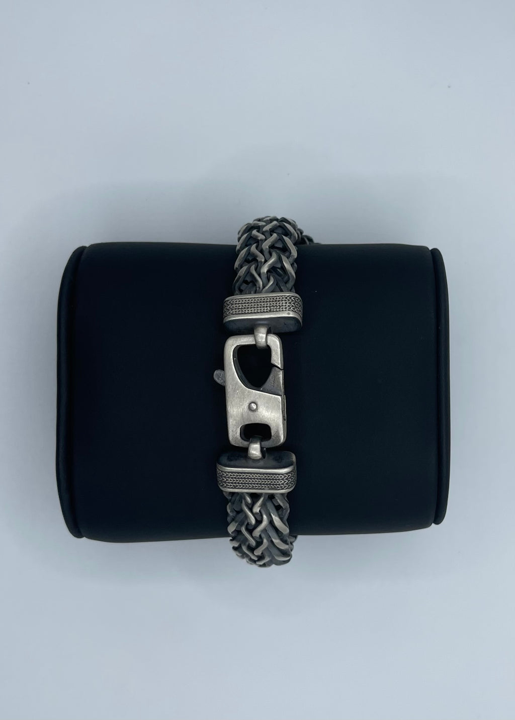 Men's Handmade Italian .925 13.5mm Woven Chain Bracelet