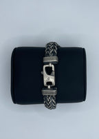 Men's Handmade Italian .925 13.5mm Woven Chain Bracelet