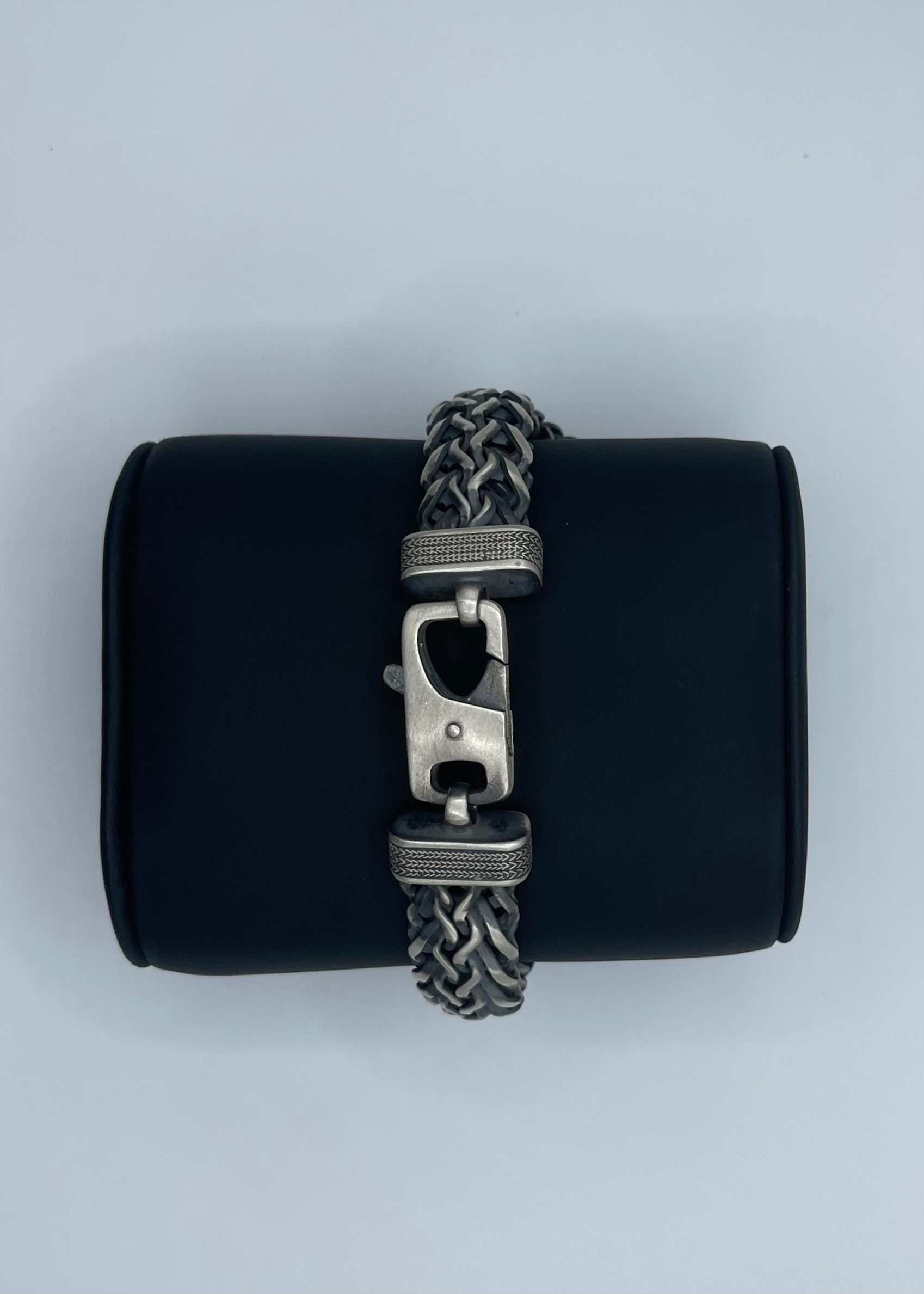 Men's Handmade Italian .925 13.5mm Woven Chain Bracelet