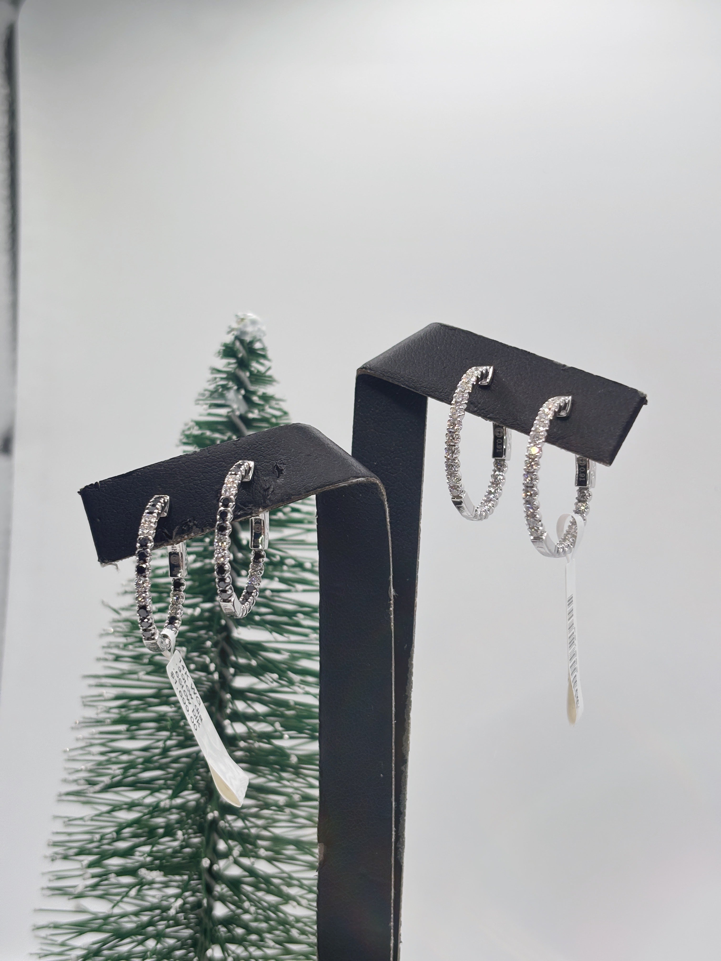 Classic Diamond Hoop Earrings