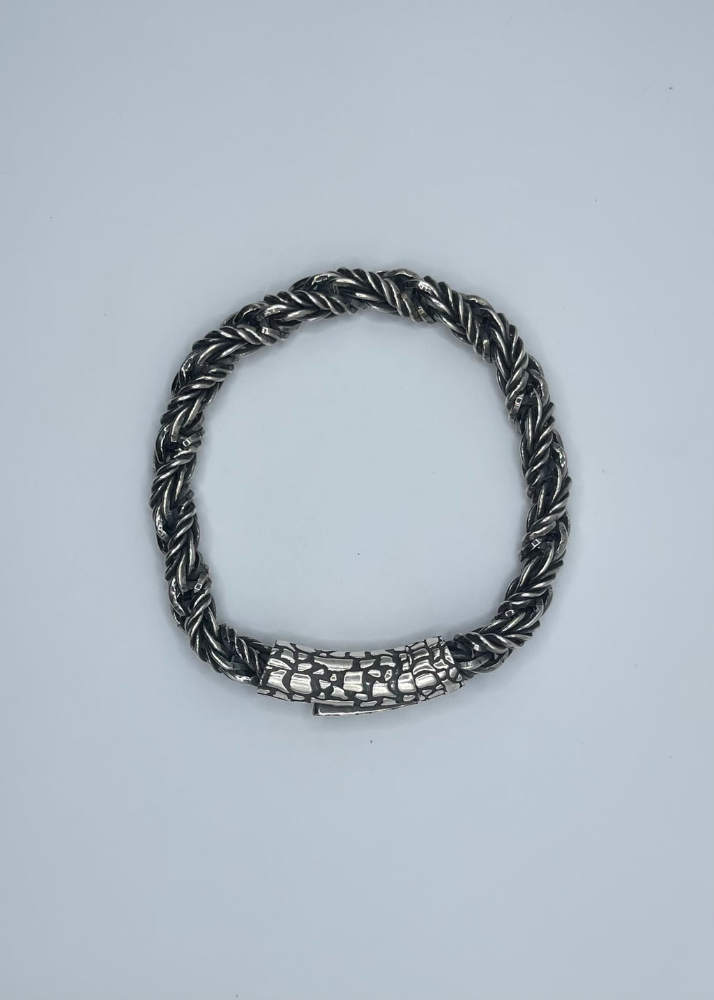 Men's Handmade Italian .925 9mm Twisted Rope Chain Bracelet