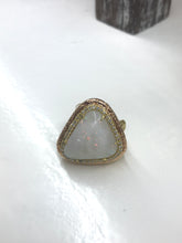 Load image into Gallery viewer, 18K Yellow &amp; Rose Gold 21.34ct. Australian Opal 0.80tcw. Diamond Ring Size 6.25
