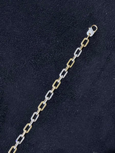 Satin Link Paperclip Diamond Bracelet