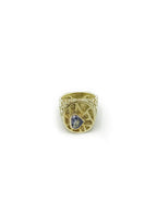14K Yellow Gold and Sapphire Ring