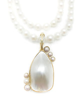Load image into Gallery viewer, Yellow Gold Baroque Primary Pearl 6 Round Pearl Accents Freshwater Cultured Pearls
