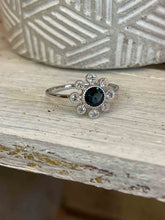 Load image into Gallery viewer, London Blue Topaz Flower Ring
