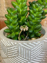 Load image into Gallery viewer, Peridot and Diamond Flower Ring
